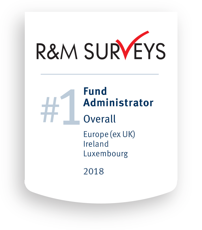 R&M Surveys logo - #1 Fund Administrator Overall Europe Ireland Luxembourg 2016, 2015, 2014, 2013
